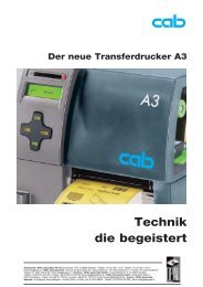 Datenblatt cab a3 (PDF) - OPAL Associates GmbH