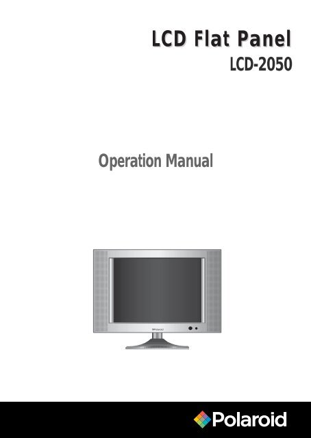 LCD2050 User Guide - Polaroid lcd tv