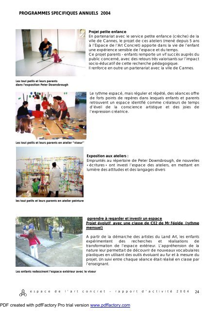 rapport d'activitÃ©s - L'espace de l'art concret