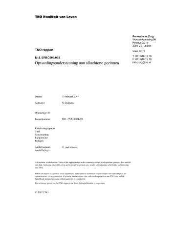 Opvoedingsondersteuning aan allochtone gezinnen - Expoo