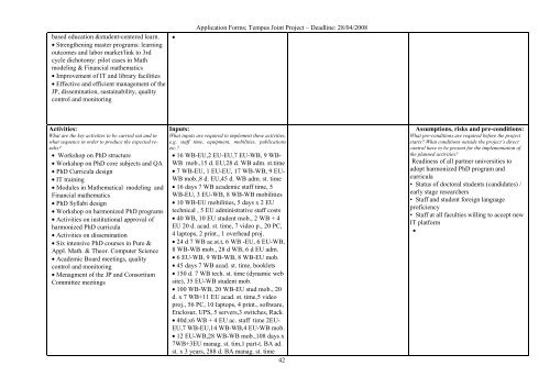 Application Form Joint Project 2008 SEE Doctoral Studies in ... - PMF