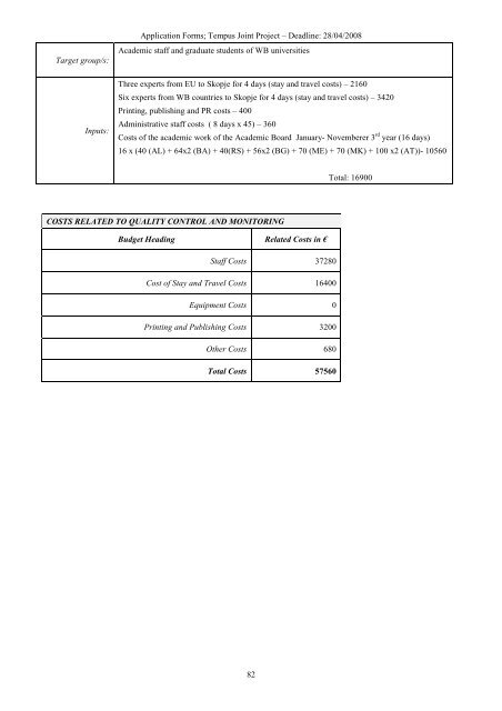 Application Form Joint Project 2008 SEE Doctoral Studies in ... - PMF