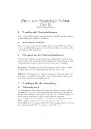 Skript zum Kryptologie-Referat Part II