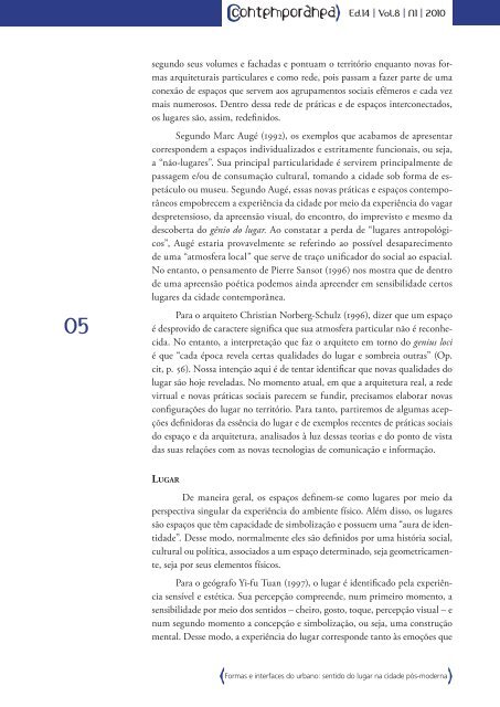 EdiÃ§Ã£o 14 | Ano 8 | No.1 | 2010.1 REVISTA - ContemporÃ¢nea - UERJ