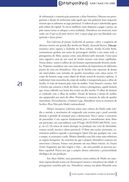 EdiÃ§Ã£o 14 | Ano 8 | No.1 | 2010.1 REVISTA - ContemporÃ¢nea - UERJ