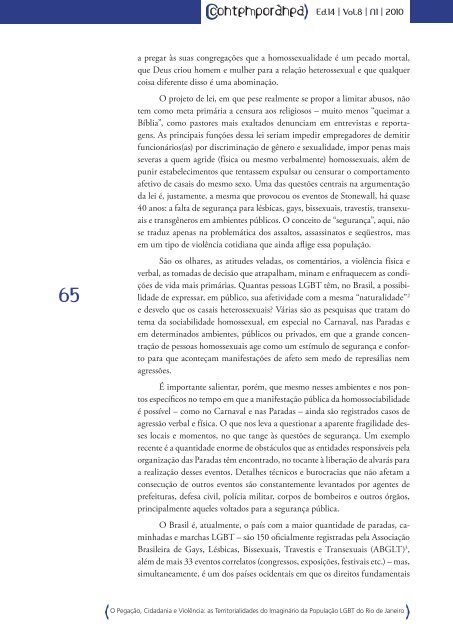 EdiÃ§Ã£o 14 | Ano 8 | No.1 | 2010.1 REVISTA - ContemporÃ¢nea - UERJ