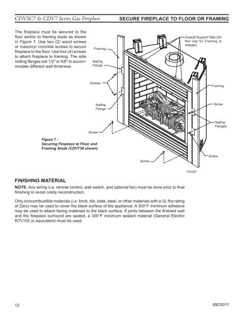 Manual - Unvented Gas Log Heater or Vented Decorative Appliance