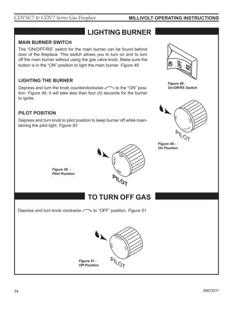 Manual - Unvented Gas Log Heater or Vented Decorative Appliance