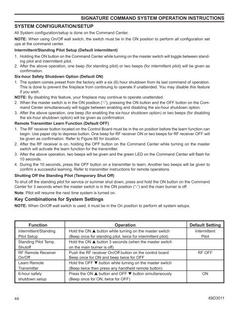 Manual - Unvented Gas Log Heater or Vented Decorative Appliance