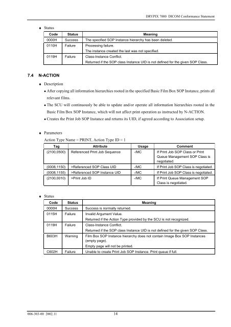 DICOM Conformance Statement Fuji Medical Dry Imager DRYPIX ...