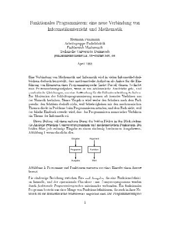 eine neue Verbindung von Informatikunterricht und Mathematik - DdI