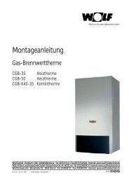 Montageanleitung CGB 35â50 - Wolf (Schweiz) AG