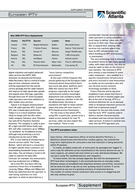 European IPTV - Scientific Atlanta