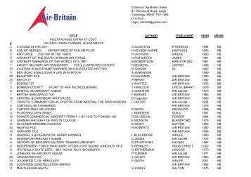 Full list of available books - Air-Britain