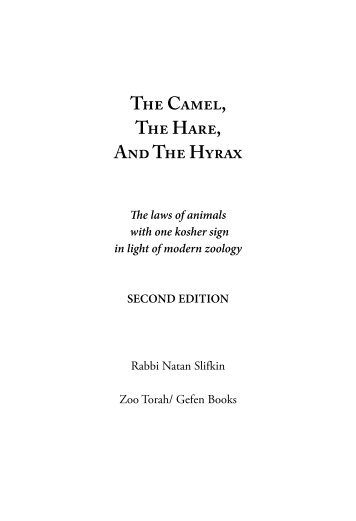 The Camel, The Hare, And The Hyrax - Zoo Torah