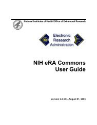 NIH eRA Commons User Guide - eRA - National Institutes of Health