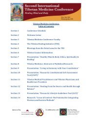Tibetan Medicine Conference Table of Contents - Center for ...