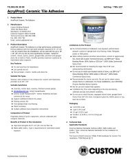 AcrylProÂ® Ceramic Tile Adhesive - Custom Building Products