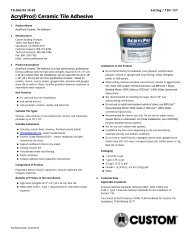 AcrylProÂ® Ceramic Tile Adhesive - Custom Building Products