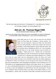 Abt em. Dr. Thomas Niggl OSB