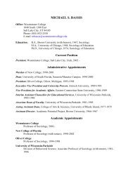 Resume - Westminster College