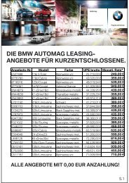 die bmw automag leasing- angebote für kurzentschlossene.