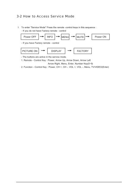 3-2 How to Access Service Mode