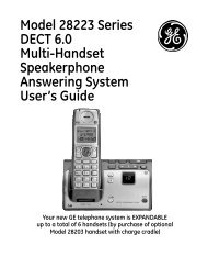 Model 28223 Series DECT 6.0 Multi-Handset Speakerphone ...