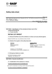 Ratak Cut Wheat MSDS - Pest Control Management - Basf