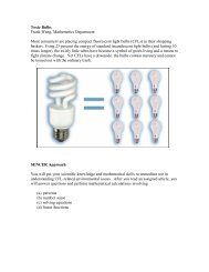 Toxic Bulbs Frank Wang, Mathematics Department More consumers ...