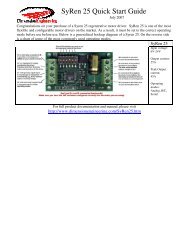 SyRen 25 Quick Start Guide - Dimension Engineering