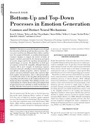 Bottom-Up and Top-Down Processes in Emotion Generation