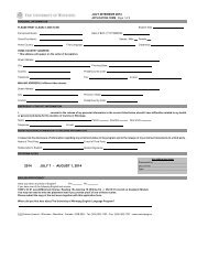 application form - The University Of Winnipeg