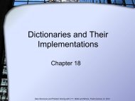 Chapter 18: Dictionaries and Their Implementations