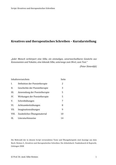 Kreatives und therapeutisches Schreiben - Bildungswerk Irsee