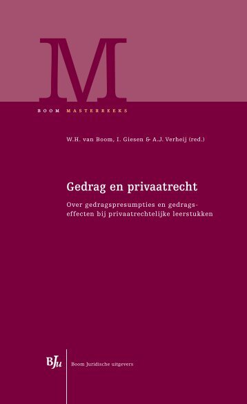 Hoofdstuk 1 Gedrag en privaatrecht - Ivo Giesen