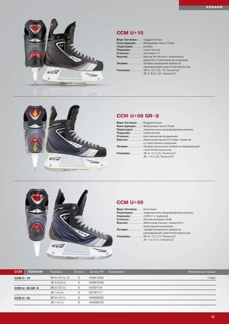 Коньки REEBOK-CCM 2011