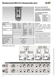 Mounting bracket UNV-015 for Honeywell globe valves - Belimo