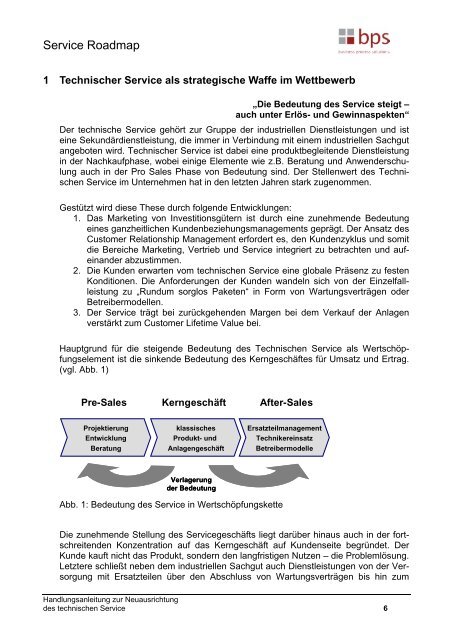 Service Roadmap - bps business process solutions GmbH