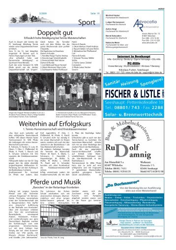 Doppelt gut - Dorfzeitung Seeshaupt