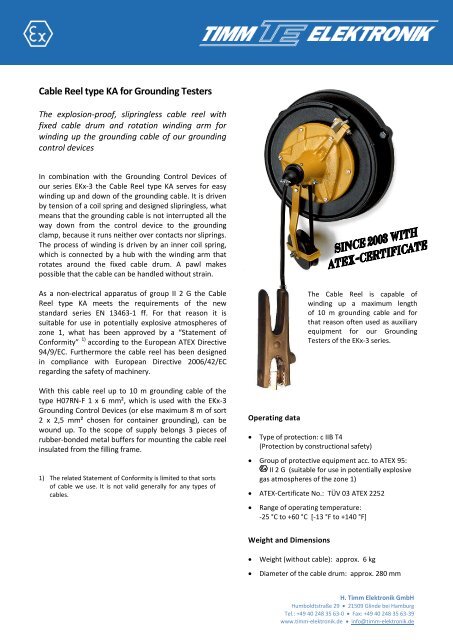 Cable Reel type KA for Grounding Testers - Ex-Baltic