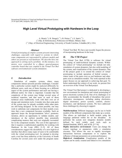 High Level Virtual Prototyping with Hardware in the Loop