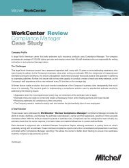 WorkCenterÃ¢Â„Â¢ Review Compliance Manager Case Study - Mitchell ...