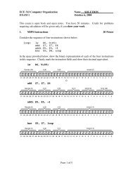 ECE 313 Computer Organization Name SOLUTION EXAM 1 ...