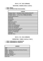 DIA 31 / 03 / 2012 (SÃBADO) MATUTINO / MANHÃ (9:00 Ã s 12:00 h ...