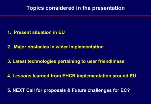 Electronic Health Record Systems EHCR ... - EPJ-Observatoriet