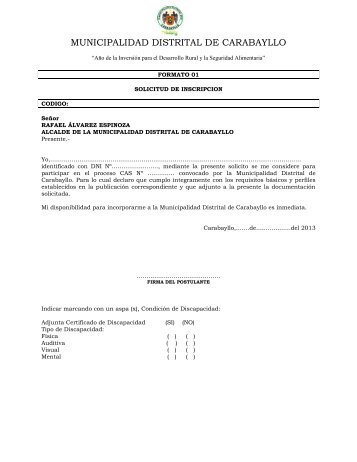 Formatos del 01 al 10 - Carabayllo