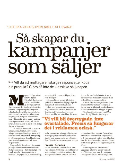 DM-magasinet #1 2012 - Posten