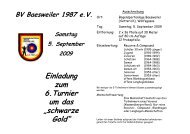 Ausschreibung - BogenschÃ¼tzen Verein Baesweiler 1987 e.V.