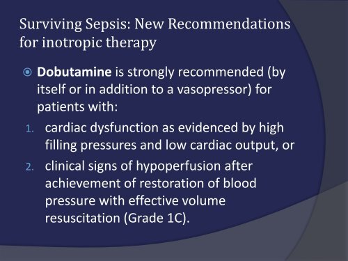 New insights into the management of severe sepsis and septic shock